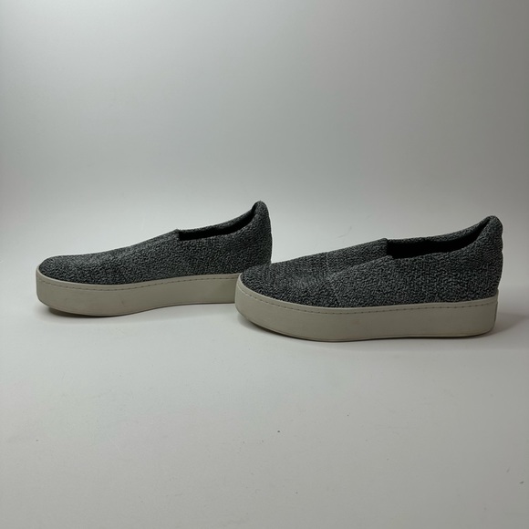 Vince Womens 8.5 Walsh Knit Platform Sneakers Shoes Grey Slip On Loafers Comfort - Picture 5 of 9